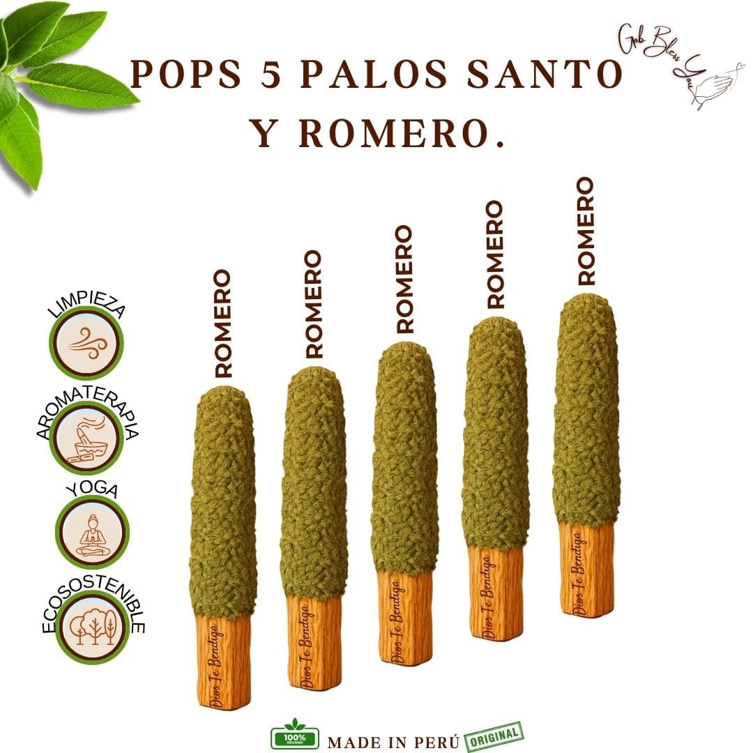 KIT POPS DE 5 PALOS SANTO — ROMERO