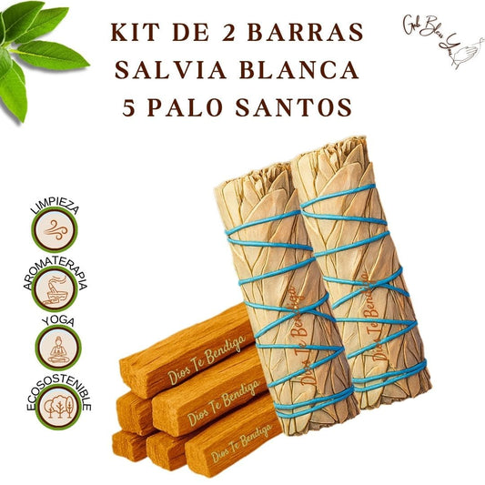 KIT DE SALVIA BLANCA Y PALO SANTO